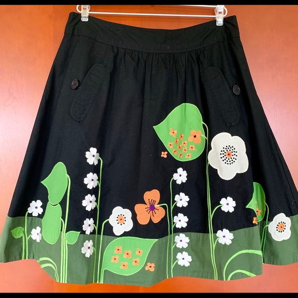 Anthropologie Dresses & Skirts - Lithe - Beanstalk Appliqué Skirt
